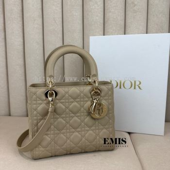 Ladydior Lambskin Medium- Preloved Luxury Bag