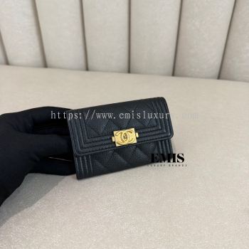 Chanel Caviar Leboy Card Holder- 名牌二手钱包
