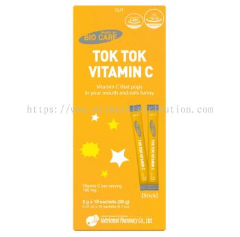 TOK TOK VITAMIN C [ 10 x 5 boxes ] 跳跳糖维C益生菌 【一套5盒，每盒10入，总共50份】