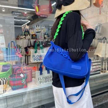 Blue MACARON HONEYCOM BAG [ 3 types of straps included ] _ September Limited Edition