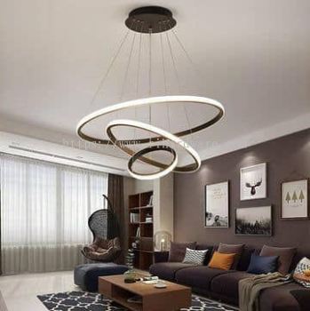 Modern Pendant LED Right Light Hanging Lamp with 3 Color Changing - 13688