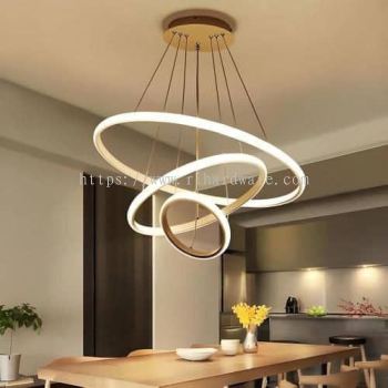 Modern Pendant LED Right Light Hanging Lamp with 3 Color Changing - 13687