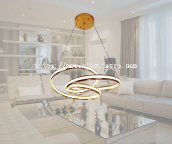 Modern Pendant LED Right Light Hanging Lamp with 3 Color LED Changing - 14598/GD