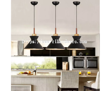 MODERN DECORATIVE PENDANT LAMP - 10022/BK-A