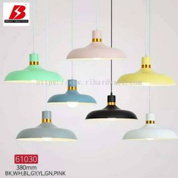 NORDIC MACARONS MODERN PENDANT LIGHT - 61030-BK/ KHAKI/ GREEN/PINK