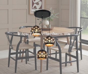 Modern Decor Pendant Hanging Lights - 61200/3P-BK