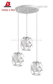 Modern Decor Pendant Hanging Lights - 10506/3P-WH