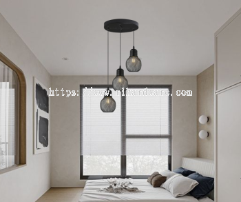 Modern Decor Pendant Hanging Lights - 14935/3P-BK