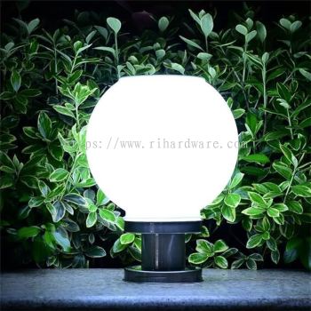 SOLAR LED MODERN BOLLARD PILLAR LIGHT OUTDOOR GATE LAMP WITH REMOTE CONTROL 30CM & 25CM