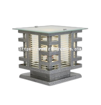 MODERN GLASS PILLAR LIGHT OUTDOOR GATE LAMP  - 7705