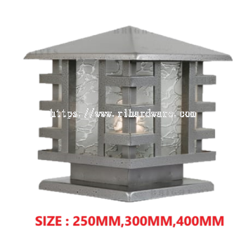 MODERN GLASS PILLAR LIGHT OUTDOOR GATE LAMP  - 7701