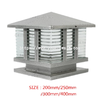 MODERN GLASS PILLAR LIGHT OUTDOOR GATE LAMP  - 7704