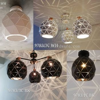 Modern Nordic Ceiling Lights Ceiling Lamps - 9783/3C- BK or WH