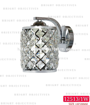 LUXURY CRYSTAL WALL LAMP (SILVER COLOR) - 12513/1W-SV