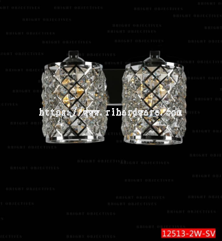 LUXURY CRYSTAL WALL LAMP (SILVER COLOR) - 12513/2W-SV