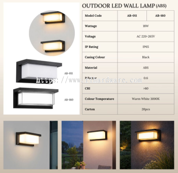 Outdoor ABS LED Wall Lamp (AB-023)