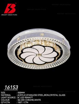 Crystal Ceiling Light with 3 Color Light - 16153/500 96W