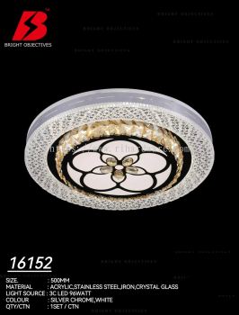 Crystal Ceiling Light with 3 Color Light - 16152/500 96W