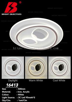 Modern Ceiling Light with 3 Color Light - 16413