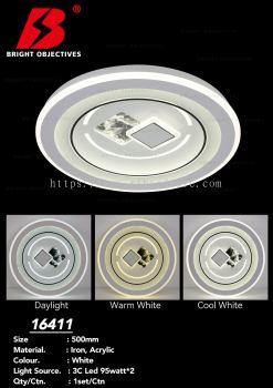 Modern Ceiling Light with 3 Color Light - 16411