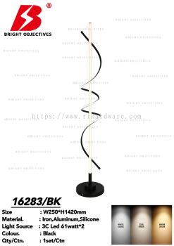 STAND LAMP WITH 3 COLOR LED - 16283/BK