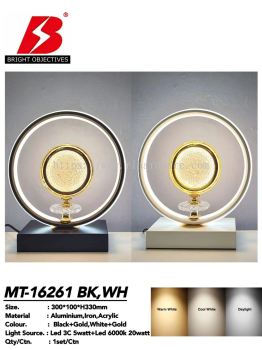Table Lamp with 3 Color LED - 16261/WH