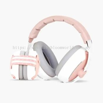 Samu Giken Baby Earmuffs 2 in 1 - Pink White