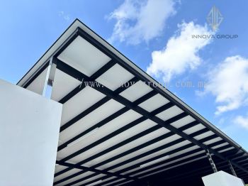 ACP  Awning with Stainless Steel Support Pillars