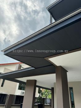 PU Ceiling Awning（Dark Brown with LED Light）