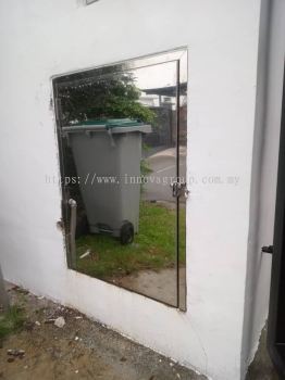 Stainless Steel Single Swing Door for Garbage Can 006