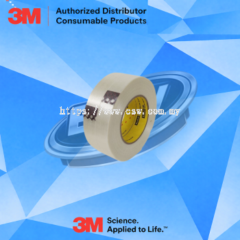 Scotch® Filament Tape 8919MSR, Clear, 18 mm x 55 m, 64 Rolls/Case