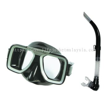 GS01P Black Color Snorkelling Dive Mask | Warna Hitam Topeng Snorkelling