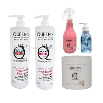 Queen’s Treatment Shampoo+Masque+Leave in+serum+ Mask {set}