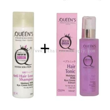 Queen's Anti HairLoss Shampoo 300ml+Hair Tonic 120ml {Trial SET}