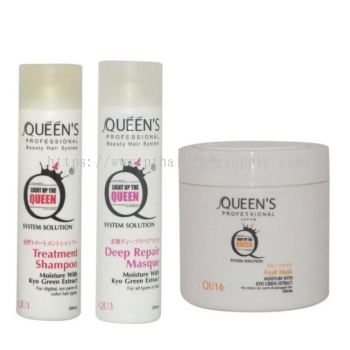 Queen's Treament Shampoo+Masque+Fruit Mask (Trial set)