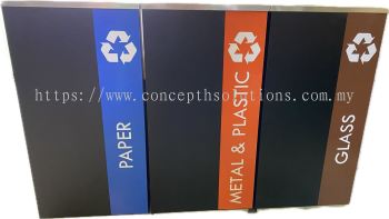 3 IN 1 RECTANGULAR FLIP TOP DUSTBIN