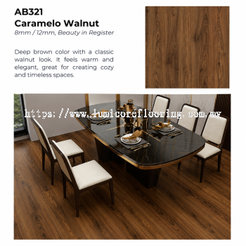 AB321-BIR CARAMELO WALNUT, 12MM, AESTHETIC COLLECTION AC4