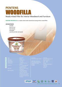Pentens Woodfilla  |  Ready-mixed Filler For Interior Woodwork And Furniture