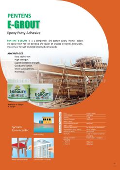Pentens E-Grout  |  Epoxy Putty Adhesive