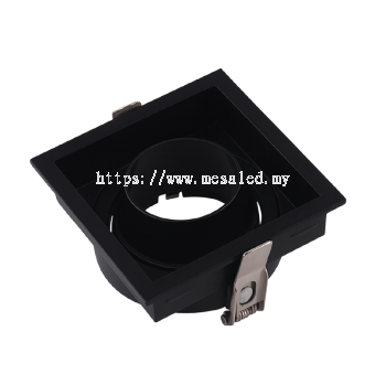 DSY-853-S1-BK+BK Square Eyeball Casing Recessed Spotlight Frame Black