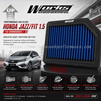 WORKS ENGINEERING Air filter For Honda Jazz GK T5A / City GM6 T9A  / BRV TSA 2014-2020