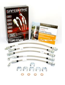 PRO RS STEEL BRAIDED BRAKE HOSE for Toyota Landcruiser HDJ100R 4.2TD (ABS) (No Lift) 2000-2007 - 6Pcs (5 Yrs Wty)