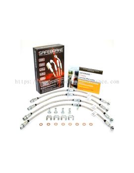 PRO RS STEEL BRAIDED BRAKE HOSE for Subaru WRX STi 2.0/2.5L V10 (BREMBO) 2008-2014   - 4pcs (5 Years Warranty)