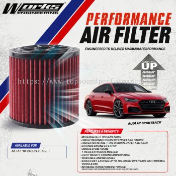 WORKS ENGINEERING Air Filter for AUDI A6 / A7 2.0L 2019-2025
