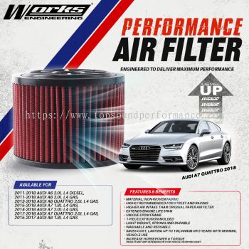 WORKS ENGINEERING Air Filter for AUDI A6 / A7 2.0 (2011-2018) PETROL & DIESEL
