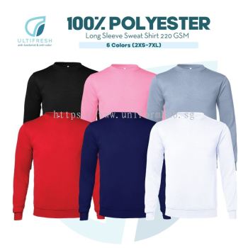 ULTIFRESH Anti-Bacterial Long Sleeve Sweat Shirt Lelaki Unisex URS21
