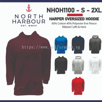 NORTH HARBOUR Harper Oversized Hoodies 230gsm Unisex Adult Hoodie NHOH1100