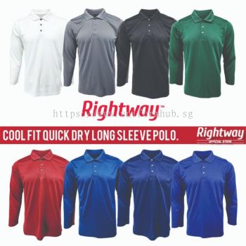 Rightway QDPL55 Quick Dry Long Sleeve Polo Shirt