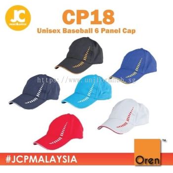 OREN SPORT Unisex Baseball 6 Panel Cap - 6 Colors CP18
