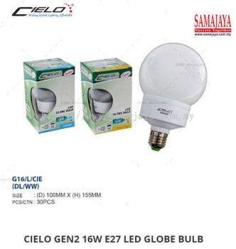 Cielo 16W 3000k E27 LED Globe Bulb/ LED Bulb (Warm White)